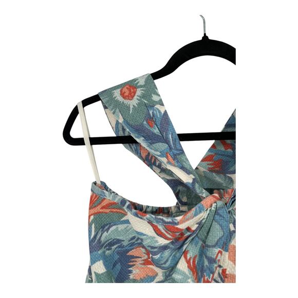Faherty dress Bay Twist sleeveless halter midi floral size Small S - Picture 4 of 9